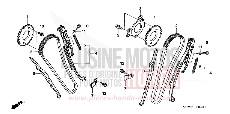 CAM CHAIN/TENSIONER for Deauville ABS PETROL BLUE METALLIC (B183) from 2006